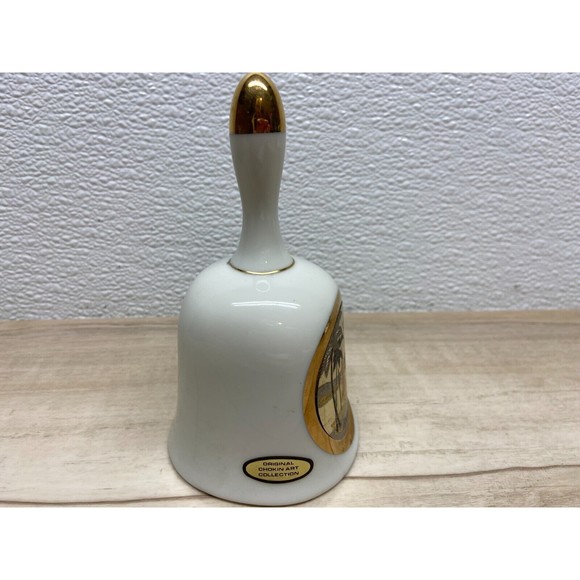 Original Chokin Art Collecection 24KT Gold Rim Porcelain Bell Hawaii - Picture 2 of 6